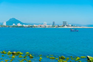 Tuy Hoa şehri, Phu Yen bölgesi, Vietnam. Burası turistlerin ve yerlilerin ilgisini çeken yeni bir yer. Seyahat ve manzara konsepti