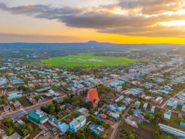 Pleiku şehrindeki Pleichuet ya da Pleichuet kilisesi, Gia Lai, Vietnam. Seyahat ve manzara konsepti.