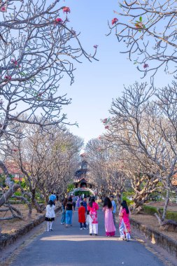 Kon Tum province, Vietnam - 13 Feb 2024: view of Kon Tum Seminary or Chung Vien Thua Sai, in the city of Kon tum in the Central Highlands of Vietnam. Travel concept clipart