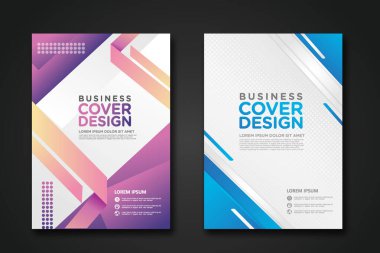 Broşür, poster, dergi ve diğer işler için ticari kapak tasarımı şablonu. Vektör çizimi A4 boyutu.