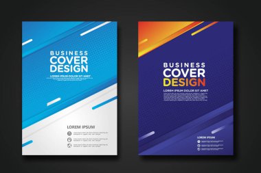Broşür, poster, dergi ve diğer işler için ticari kapak tasarımı şablonu. Vektör çizimi A4 boyutu.