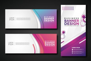 Set modern abstract banners for corporate concept, element design and other users. Vector illustration clipart