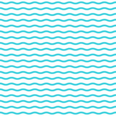 Kusursuz su dalgası çizgisi deseni ve arkaplan vektör çizimi