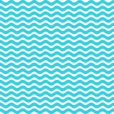 Kusursuz su dalgası çizgisi deseni ve arkaplan vektör çizimi