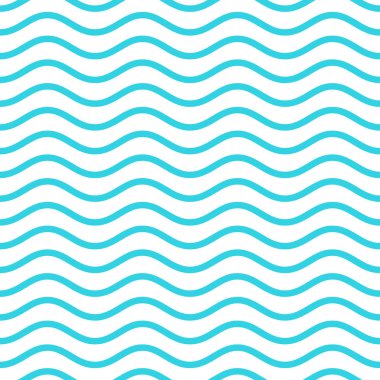Kusursuz su dalgası çizgisi deseni ve arkaplan vektör çizimi