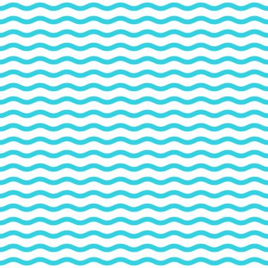 Kusursuz su dalgası çizgisi deseni ve arkaplan vektör çizimi