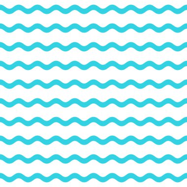 Kusursuz su dalgası çizgisi deseni ve arkaplan vektör çizimi
