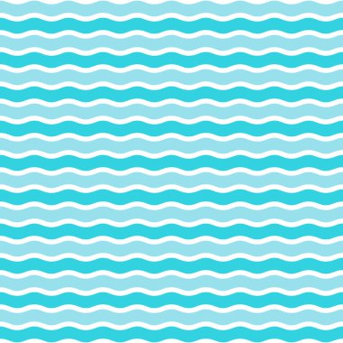 Kusursuz su dalgası çizgisi deseni ve arkaplan vektör çizimi
