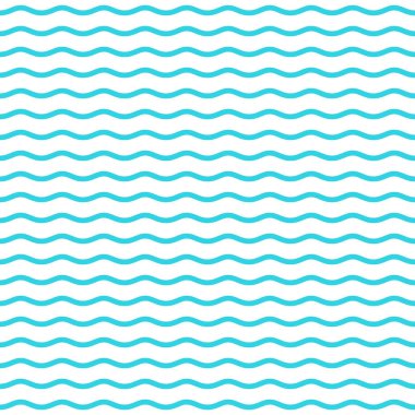 Kusursuz su dalgası çizgisi deseni ve arkaplan vektör çizimi