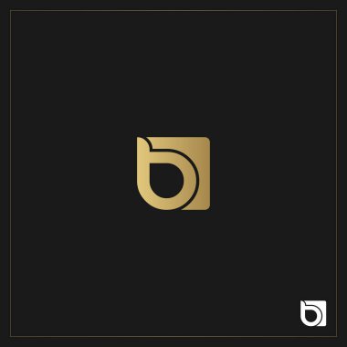 İlk harf b logosu, simge ve sembol vektör tasarımı çizimi