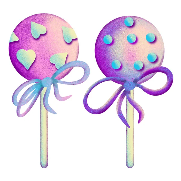Handgezeichnete Illustration Von Holographischen Verträumten Desserts Süßen Leckeren Süßigkeiten Cupcake — Stockfoto