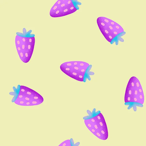 Χειροποίητο Μοτίβο Χωρίς Ραφή Παστέλ Ολογραφικό Γλυκό Γλυκό Φράουλας Ροζ — Φωτογραφία Αρχείου