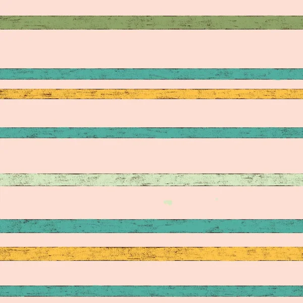 Hand Drawn Seamless Striped Pastel Pattern Yellow Green Pink Stripes — Photo