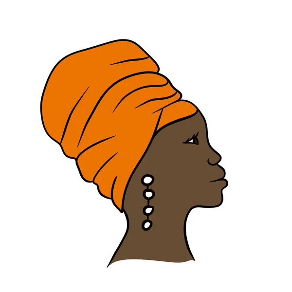 Met Hand Getekend Illustratie Van Zwart Afrikaanse Amerikaanse Vrouw Met — Stockfoto
