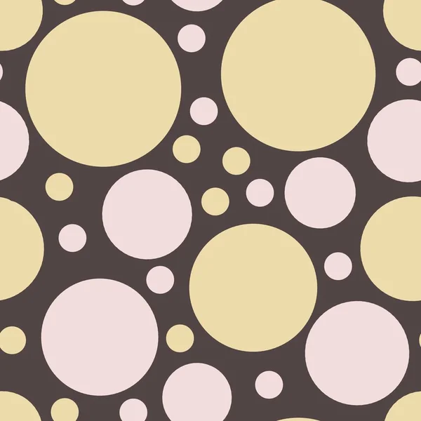 Handgezeichnetes Nahtloses Muster Mit Beige Braun Rosa Geometrischen Kreisen Große — Stockfoto