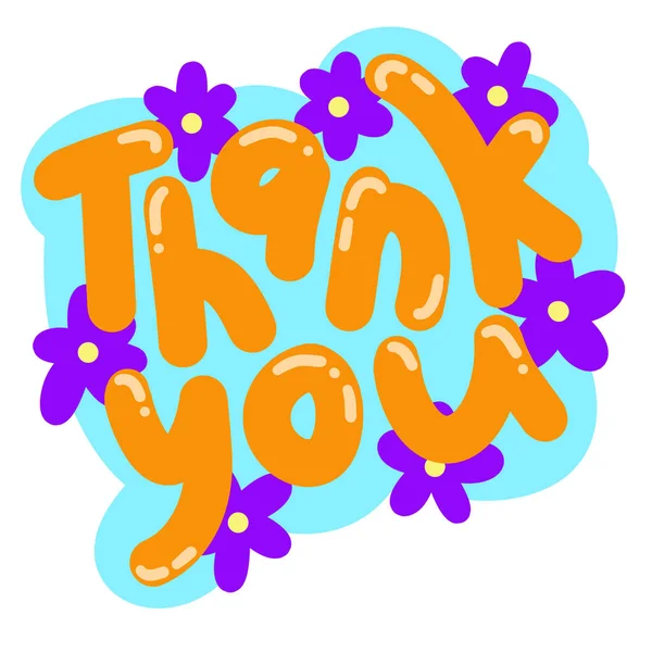 Χειροποίητο Αυτοκόλλητο Της Ευχαριστήριας Κάρτας Ευγνώμων Πορτοκαλί Μπλε Σύμβολο Εικονίδιο — Φωτογραφία Αρχείου