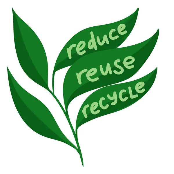 Handgezeichnete Illustration Eines Ökologischen Recycling Konzepts Zur Reduzierung Der Wiederverwendung — Stockfoto