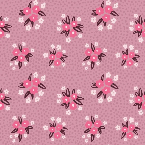 Handgezeichnete Nahtlose Muster Mit Pastellfarbenem Shabby Chic Rosa Fliederblume Florale — Stockfoto