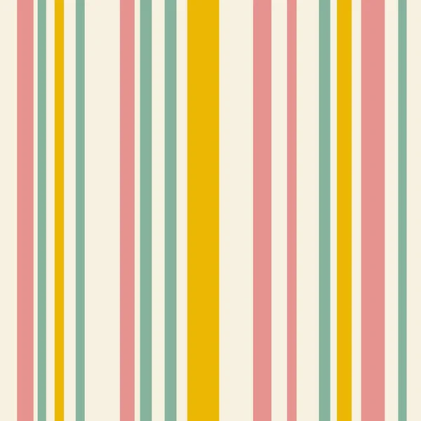 手绘米黄色粉红绿色条纹的无缝图案 夏季充满活力的条纹背景 现代流行面料印花 饱满的充满活力的色彩 彩虹图案多巴胺 — 图库照片