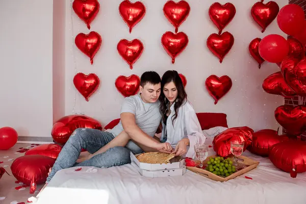 Alegrias Celebração Dia Dos Namorados Sem Problemas Tendência Combinar Fast — Fotografia de Stock