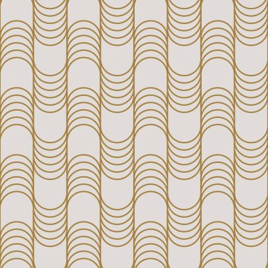 Klasik Art Deco Kusursuz Desen. Çizgi sanat geometrik altın şekiller. Modern süslemeler vektör illüstrasyonu. Kumaş, duvar kağıdı veya ambalaj için Gatsby zarif arkaplan