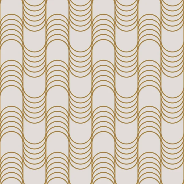 Vintage Art Deco Saumaton Kuvio Line Taidetta Geometrisen Kullan Muotoja — vektorikuva