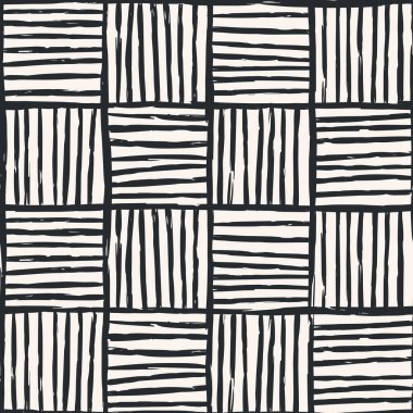 Soyut zarif çizgi fırça darbesi şekilleri ve çıplak renklerle çizgileri olan estetik çağdaş yazdırılabilir dikişsiz desen.