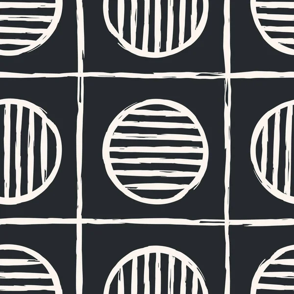 Aesthetic Contemporary Printable Seamless Pattern Abstract Minimal Elegant Line Brush — 图库矢量图片