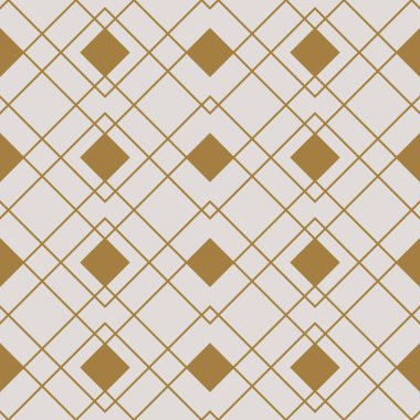 Klasik Art Deco Kusursuz Desen. Çizgi sanat geometrik altın şekiller. Modern süslemeler vektör illüstrasyonu. Kumaş, duvar kağıdı veya ambalaj için Gatsby zarif arkaplan