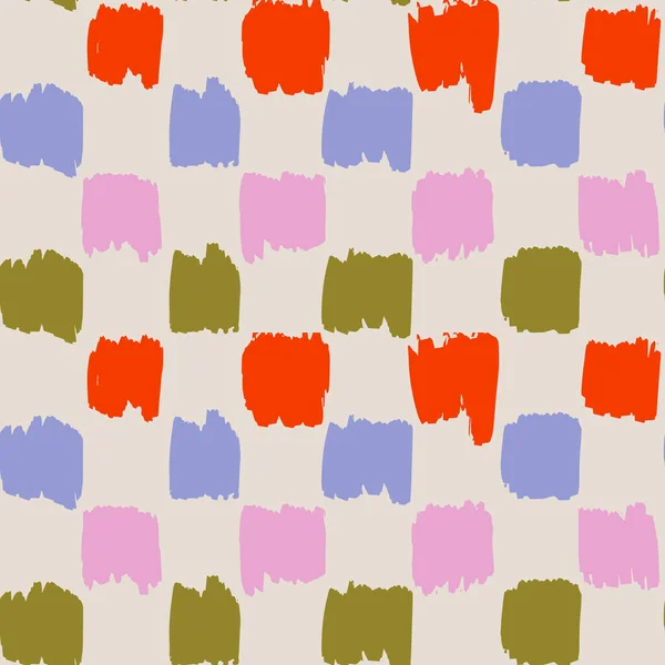 Motif Abstrait Contemporain Sans Couture Avec Des Formes Fleurs Dessinées — Image vectorielle