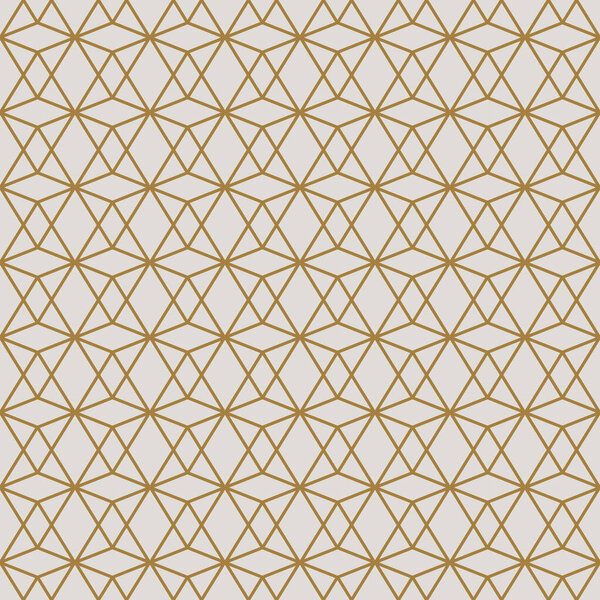 Vintage Art Deco Seamless Pattern. Line art geometric gold shapes. Modern ornaments vector illustration. Gatsby retro elegant background for fabric, wallpaper or wrapping