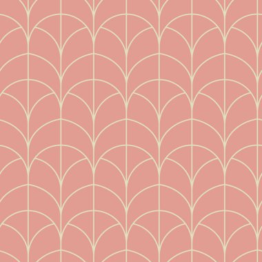 Klasik Art Deco Kusursuz Desen. Çizgi sanat geometrik altın şekiller. Modern süslemeler vektör illüstrasyonu. Kumaş, duvar kağıdı veya ambalaj için Gatsby zarif arkaplan