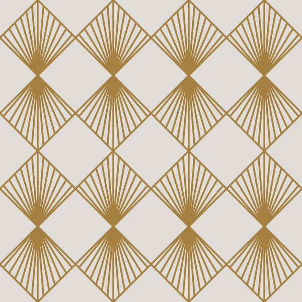 Vintage Art Deco Seamless Pattern Γεωμετρικά Χρυσά Σχήματα Σύγχρονη Απεικόνιση — Διανυσματικό Αρχείο