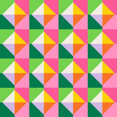 Temel geometrik basılabilir, soyut, zarif çizgi şeklindeki, parlak renklerle çizilmiş, dikişsiz desen. Minimalist orta yüzyıl stil duvar sanatında modern basit arkaplan