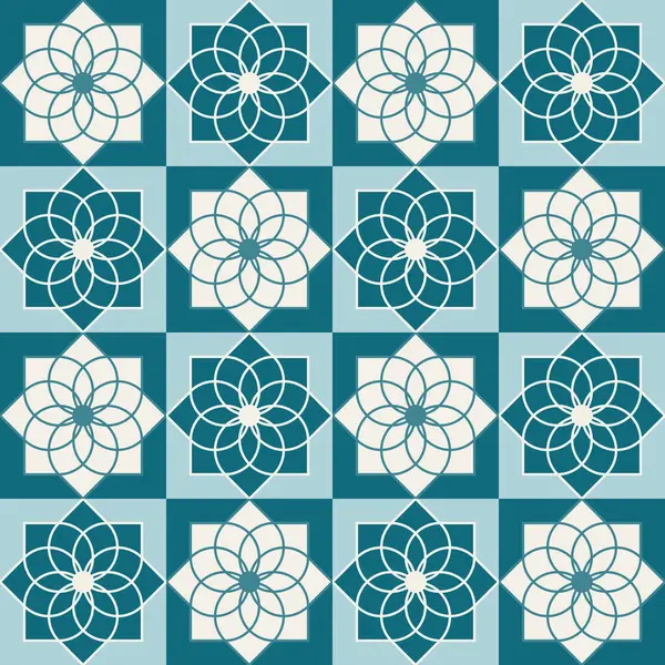 Patrón Sin Costura Imprimible Mosaico Geométrico Árabe Con Impresión Marroquí — Vector de stock