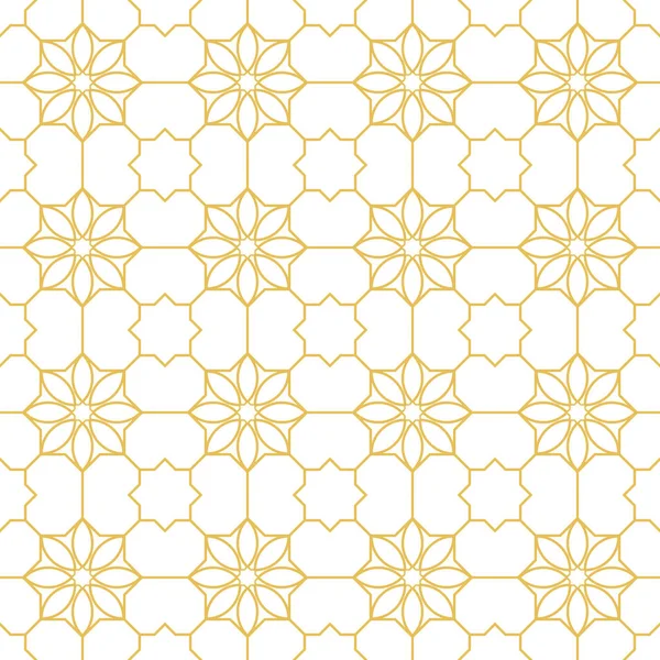 Patrón Sin Costura Imprimible Mosaico Geométrico Árabe Con Impresión Marroquí — Archivo Imágenes Vectoriales