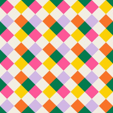 Temel geometrik basılabilir, soyut, zarif çizgi şeklindeki, parlak renklerle çizilmiş, dikişsiz desen. Minimalist orta yüzyıl stil duvar sanatında modern basit arkaplan