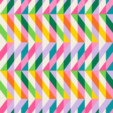 Temel geometrik basılabilir, soyut, zarif çizgi şeklindeki, parlak renklerle çizilmiş, dikişsiz desen. Minimalist orta yüzyıl stil duvar sanatında modern basit arkaplan