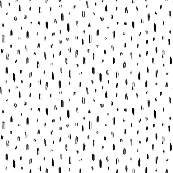 Soyut çizgi, nokta, siyah ve beyaz renkte fırça darbesi ile estetik çağdaş yazdırılabilir dikişsiz desen. Duvar kağıdı ve kumaş için minimalist stil vektör illüstrasyonunda Boho arkaplanı