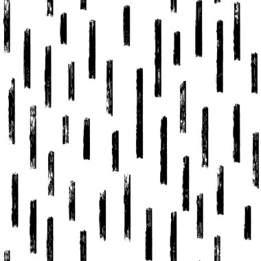 Soyut çizgi, nokta, siyah ve beyaz renkte fırça darbesi ile estetik çağdaş yazdırılabilir dikişsiz desen. Duvar kağıdı kumaşı için minimalist stil vektör illüstrasyonunda Boho arkaplanı