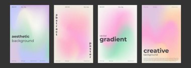 Y2k Moda Estetik Soyut Gradyan Pembe Menekşe posteri, saydam bulanık desenli. Modern kibar sosyal medya posteri, hikayeler dijital pazarlama için şablonları vurguluyor.