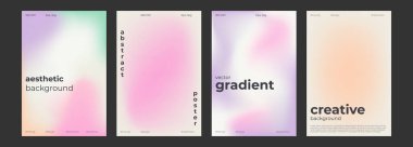 Y2k Moda Estetik Soyut Gradyan Pembe Menekşe posteri, saydam bulanık desenli. Modern kibar sosyal medya posteri, hikayeler dijital pazarlama için şablonları vurguluyor.