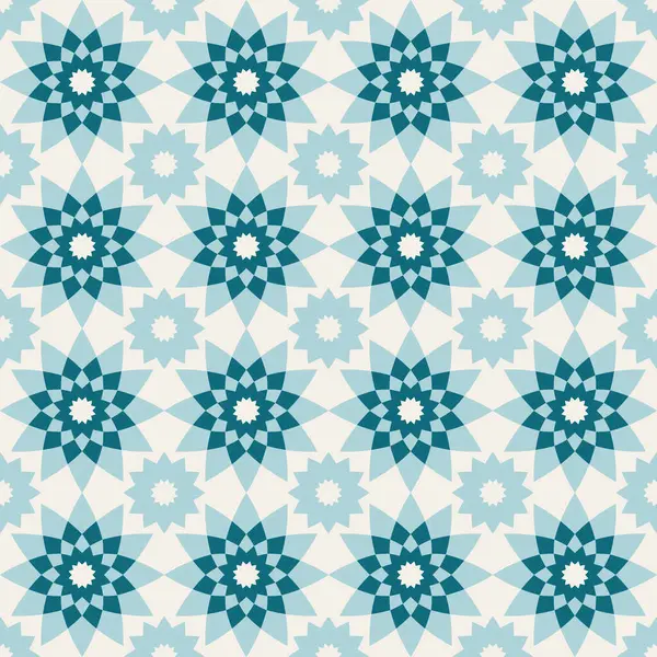 Arabisch Geometrisches Mosaik Druckbares Nahtloses Muster Mit Abstraktem Marokkanischem Druck lizenzfreie Stockillustrationen