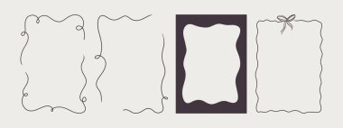 Bir dizi zarif el yapımı pembe turuncu yeşil renkli çerçeveler dalgalı kıvrımlı kıvrımlı kıvrımlı kurdeleler ve modaya uygun klasik tarzlar. Tuhaf bir tatil, düğün, doğum günü hediyesi süslemeleri için mükemmel..