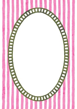 El çizimi Vibrant yaz suluboya çerçevesi. Dalgalı çizgileri ve modaya uygun klasik tarzıyla Akdeniz tarzı Sınır. Tuhaf bir tatil, düğün, doğum günü hediyesi süslemeleri için mükemmel.