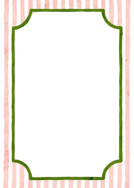 El çizimi Vibrant yaz suluboya çerçevesi. Dalgalı çizgileri ve modaya uygun klasik tarzıyla Akdeniz tarzı Sınır. Tuhaf bir tatil, düğün, doğum günü hediyesi süslemeleri için mükemmel.