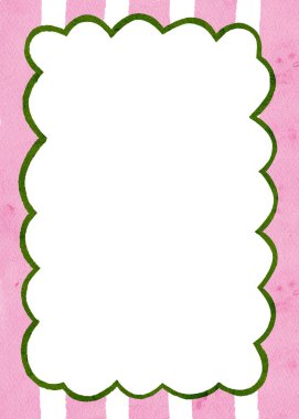 El çizimi Vibrant yaz suluboya çerçevesi. Dalgalı çizgileri ve modaya uygun klasik tarzıyla Akdeniz tarzı Sınır. Tuhaf bir tatil, düğün, doğum günü hediyesi süslemeleri için mükemmel.