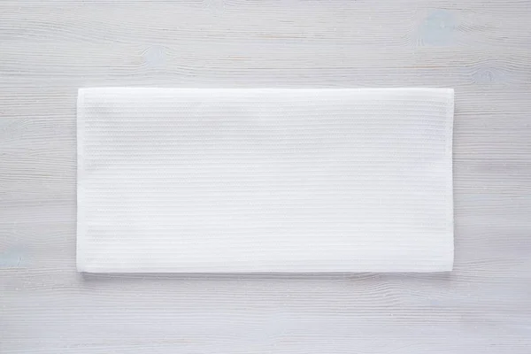 White Waffle Fabric Kitchen Towel Mockup Folded Blank Cotton Tea Rechtenvrije Stockfoto's