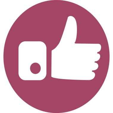 Düğme simgesi vektörü gibi. El başparmağı işareti. Sosyal medya ok simgesi, başarı ve süper sinyal