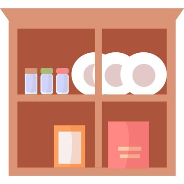 Mutfak büfesi beyaz arkaplanda izole edilmiş çatal bıçak vektör simgesi